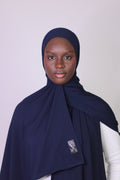 Le Hijab Jersey Premium bleu marine